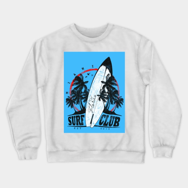 Florida - Surf Club Crewneck Sweatshirt by Animox